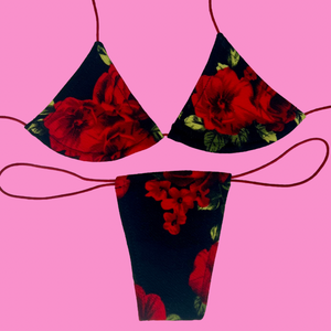 Roses Tie-Able Microkini