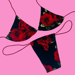 Roses Tie-Able Microkini